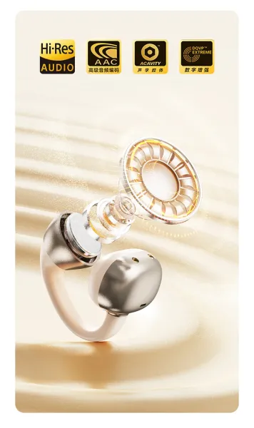 Design Starlight White Ear-Clip Earphones - 6