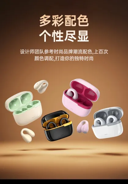 Design Open-Ear Wireless Earbuds White / Black Earphones - 11