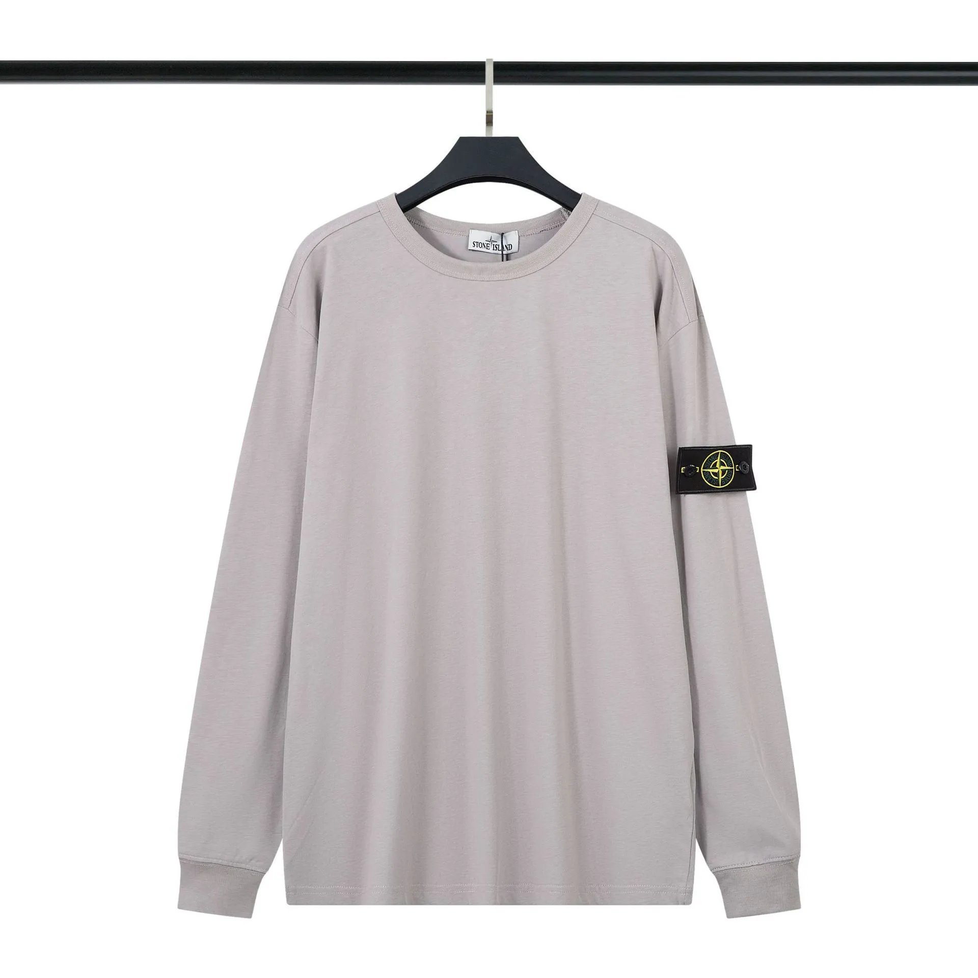 Stone Island Hoodies & Sweatshirts Crewneck Sweatshirt with Compass Badge — 638 Light gray