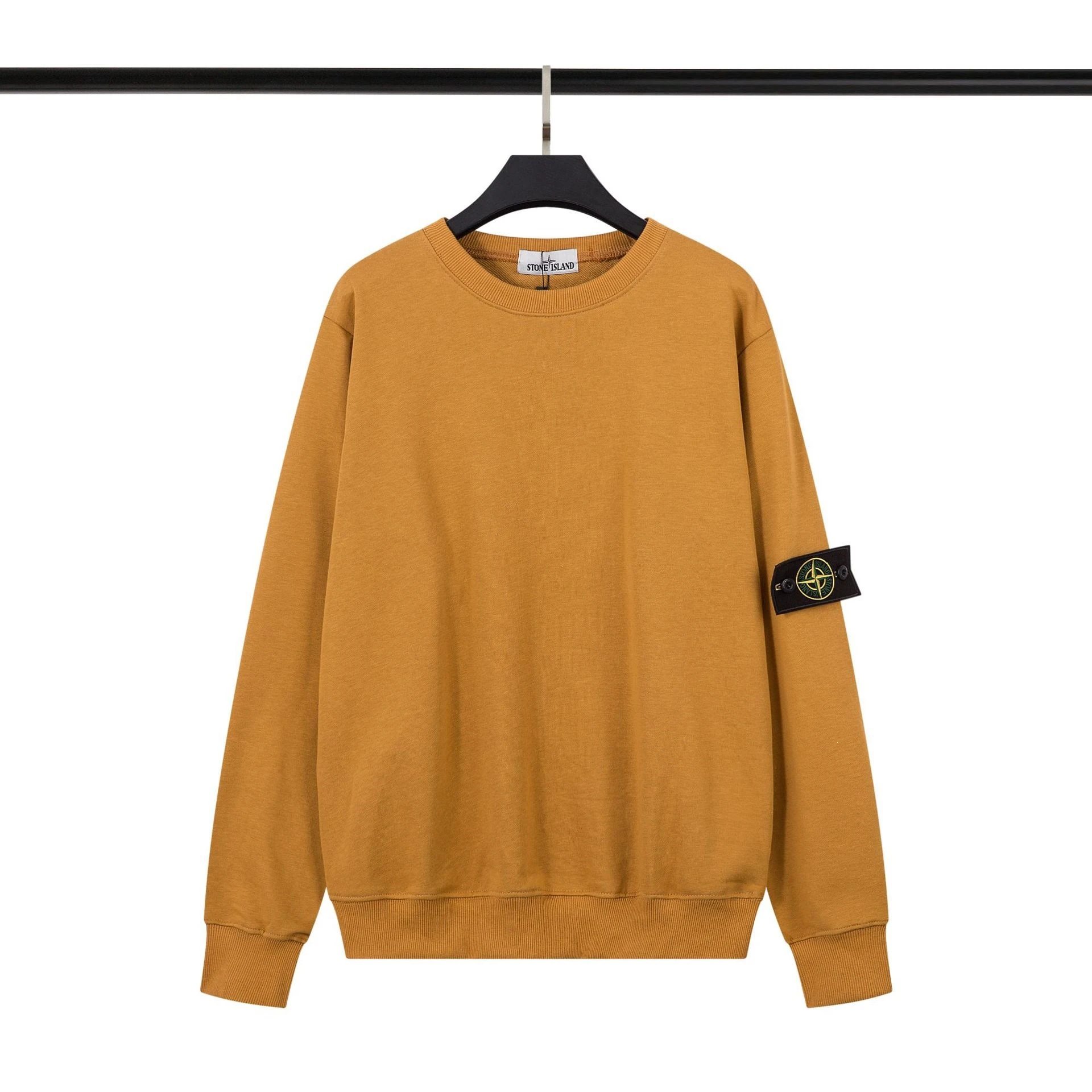 Stone Island Hoodies & Sweatshirts Crewneck Sweatshirt with Compass Badge — Orange-red