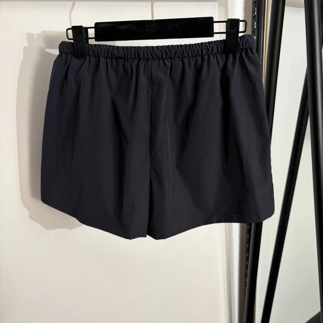 Miu Shorts Nylon with elastic drawstring waist and zip pockets image 4