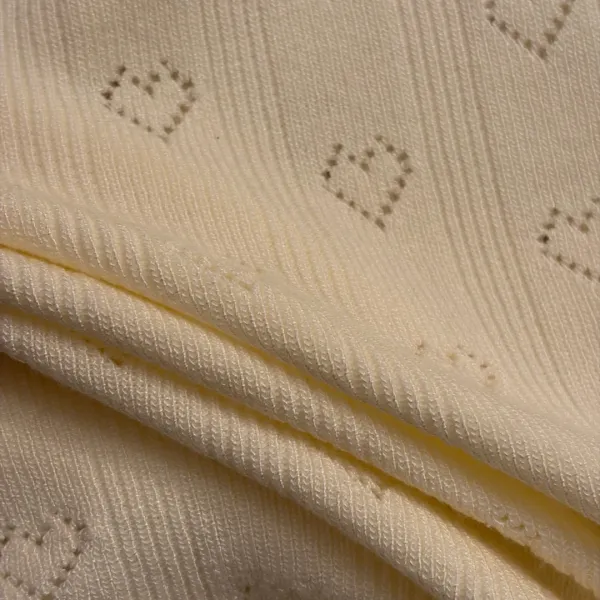 Miu Miu Knit Heart-Embroidered Cream Short-Sleeve Top - 10