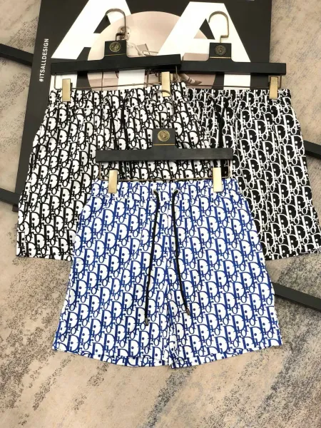 Dior Oblique Print Blue and White Shorts - 11