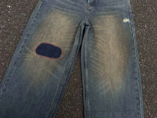 Denim Tears Patchwork Straight-Leg Distressed Jeans - 17