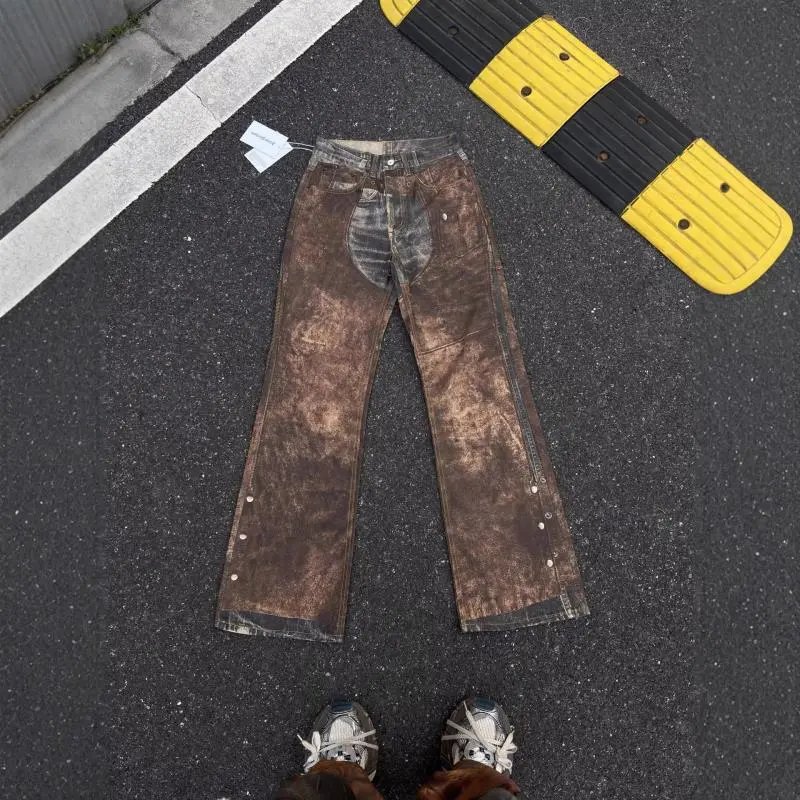 Unbranded Jeans Loose-fit printed with button details image 2