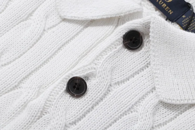 Polo Ralph Lauren Knitwear Cable-Knit Short-Sleeve Shirt product detail image 3