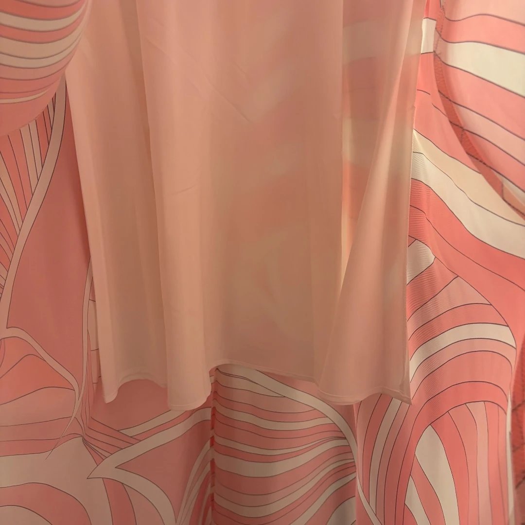 Prada Silk Shirt and Skirt Set Blue Abstract Print - 11