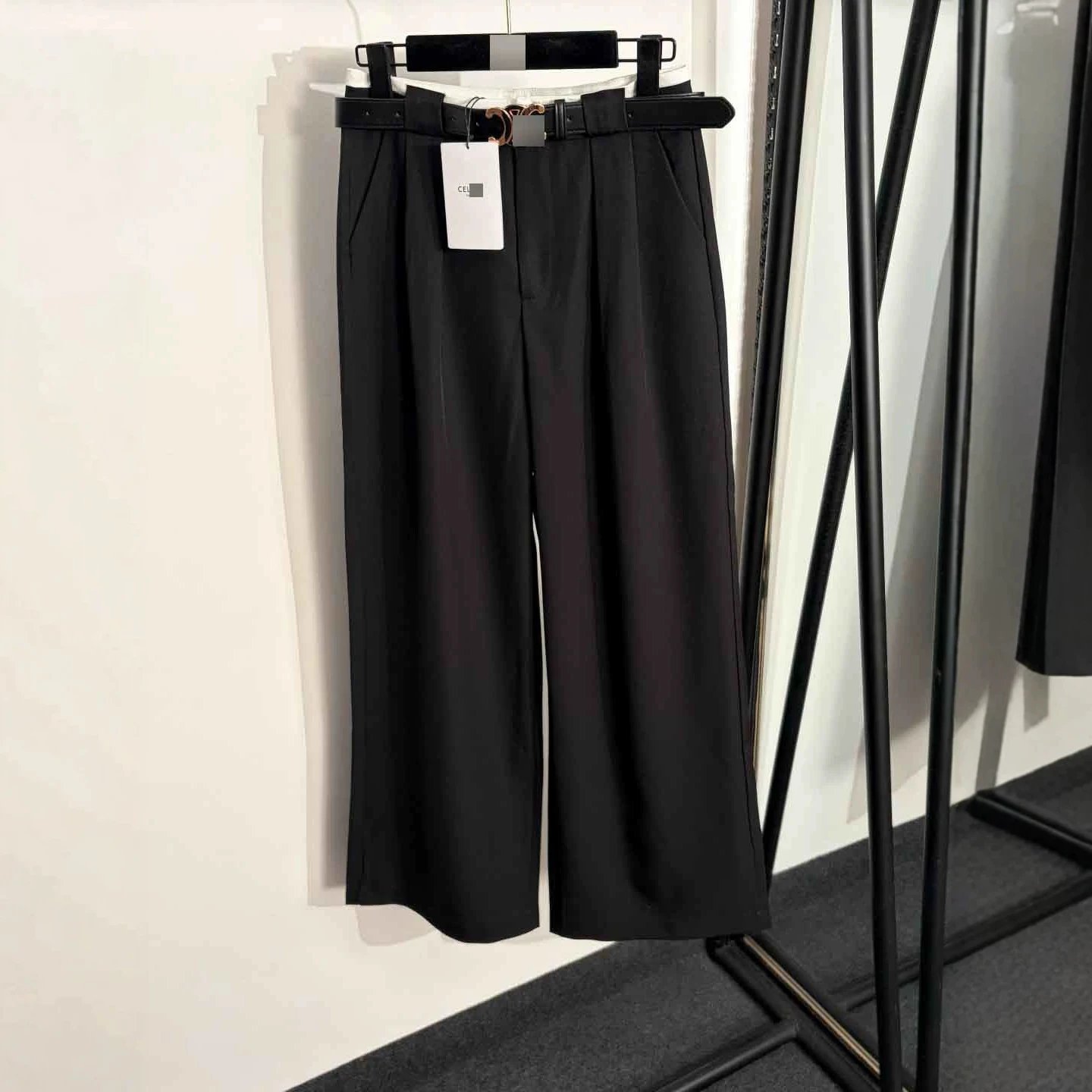 Unbranded Trousers High-Waist Wide-Leg with Belt image 2