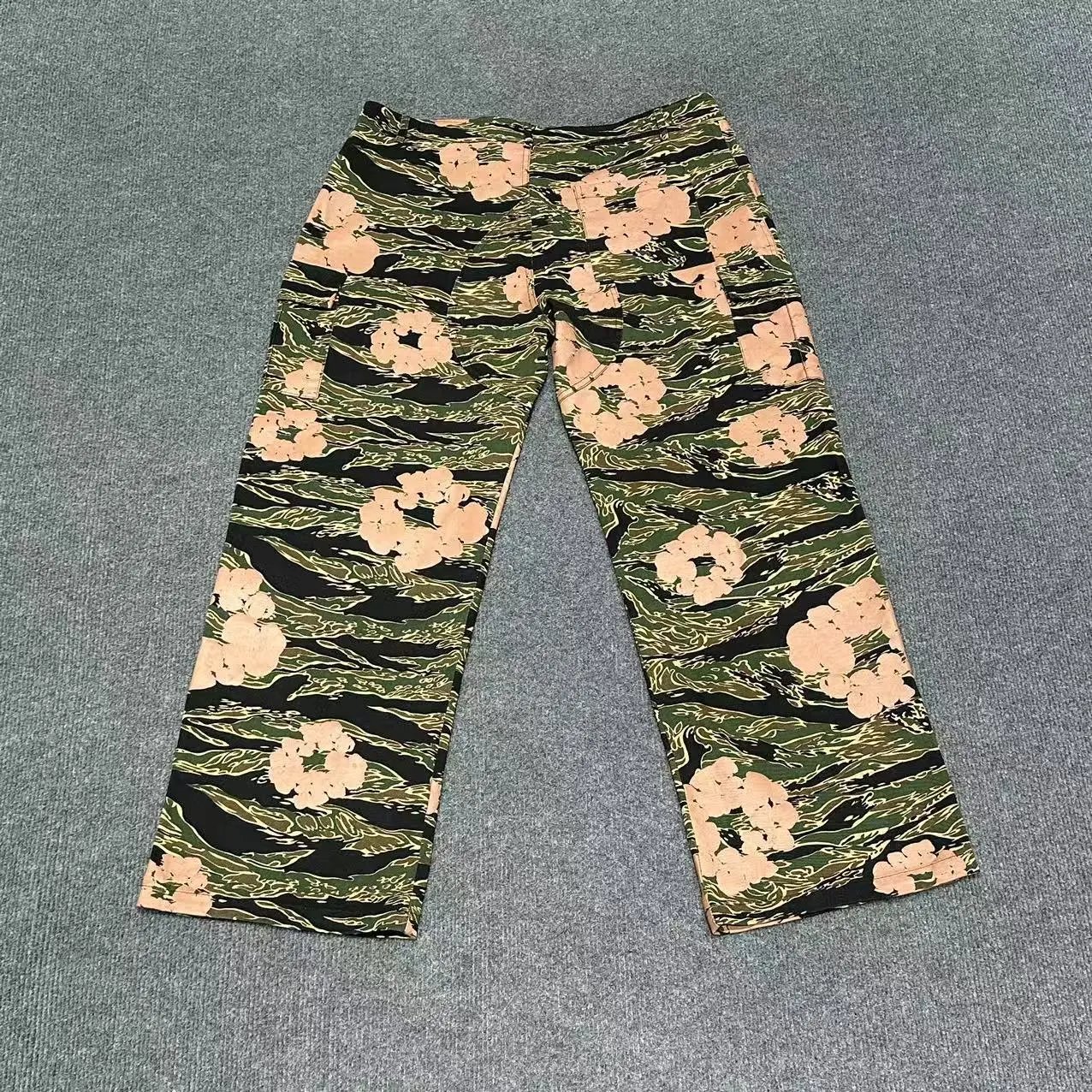 Design Camo Floral Print Cargo Pants Multicolor - 8