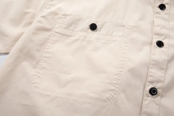 Stone Island Oversized Short-Sleeve Shirt Beige Tops Shirt - 13