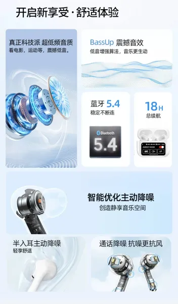 Design A9 Pro LCD Smart Touchscreen TWS Earbuds White Tws Earbuds - 3