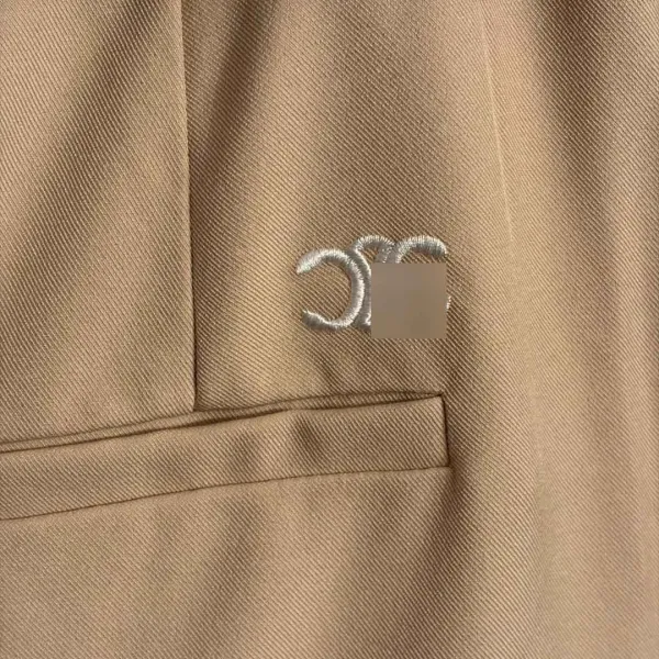 Chloé Wide-Leg Trousers Beige Pants Dress Pants - 10