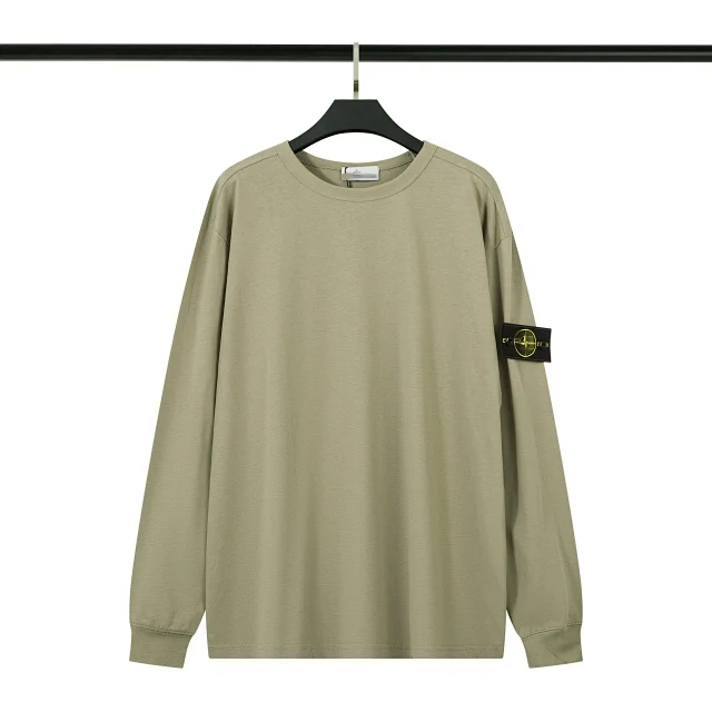 Stone Island T-Shirts Long-Sleeve Crewneck T-Shirt with Compass Badge product detail image 7