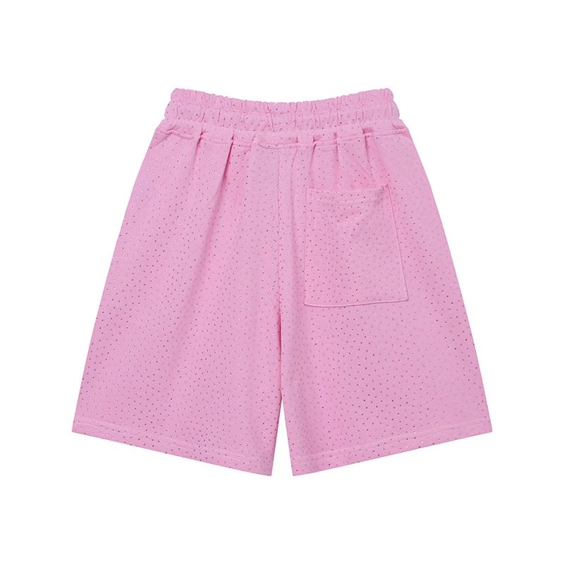 Design Perforated Graphic Sweat Shorts Gray - 10