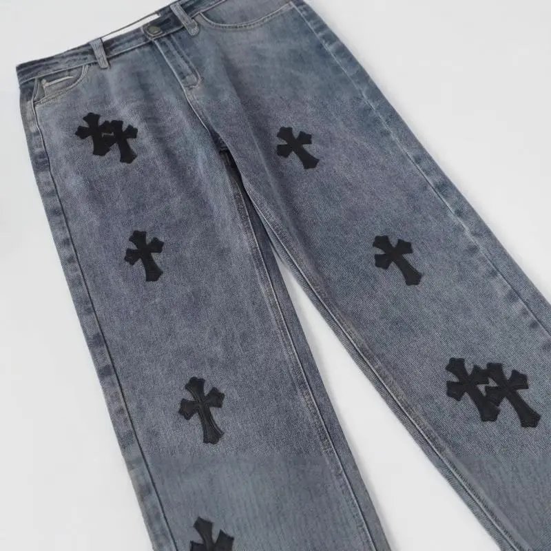 Chrome Hearts Jeans Wide-Leg Cross Patch image 3