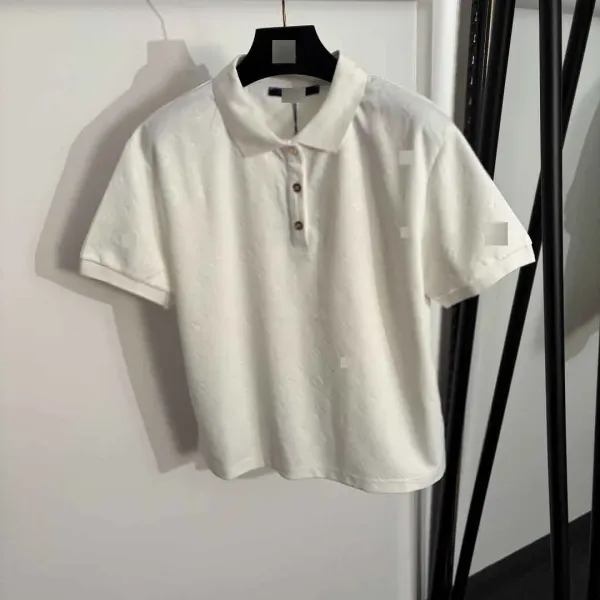 Design Polo Shirt and Drawstring Pants Set Beige Casual Set - 5