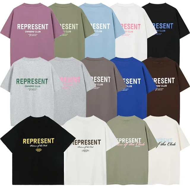 Represent T-Shirts Owners' Club Logo Print Oversized T-Shirt product detail image 1