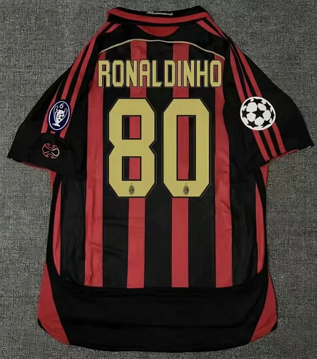 AC Milan Football Jerseys 2006–07 retro home/away player jersey product detail image 6