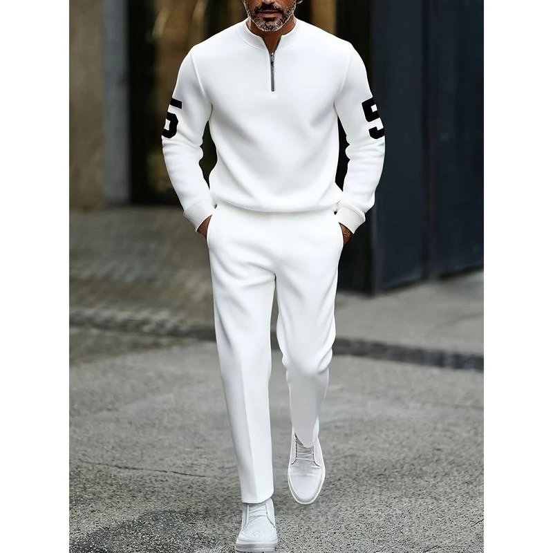 Unbranded Tracksuits Men's Half-Zip Printed Tracksuit Set image 2
