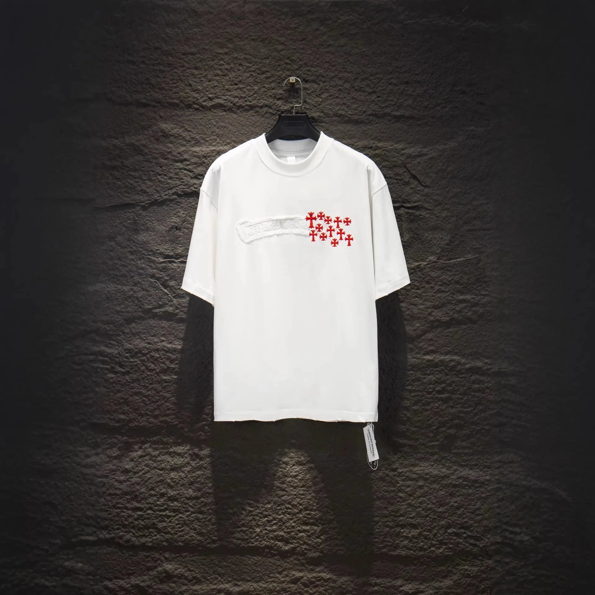 Chrome Hearts T-Shirts Embroidered Cross Motif Short-Sleeve T-Shirt image 3