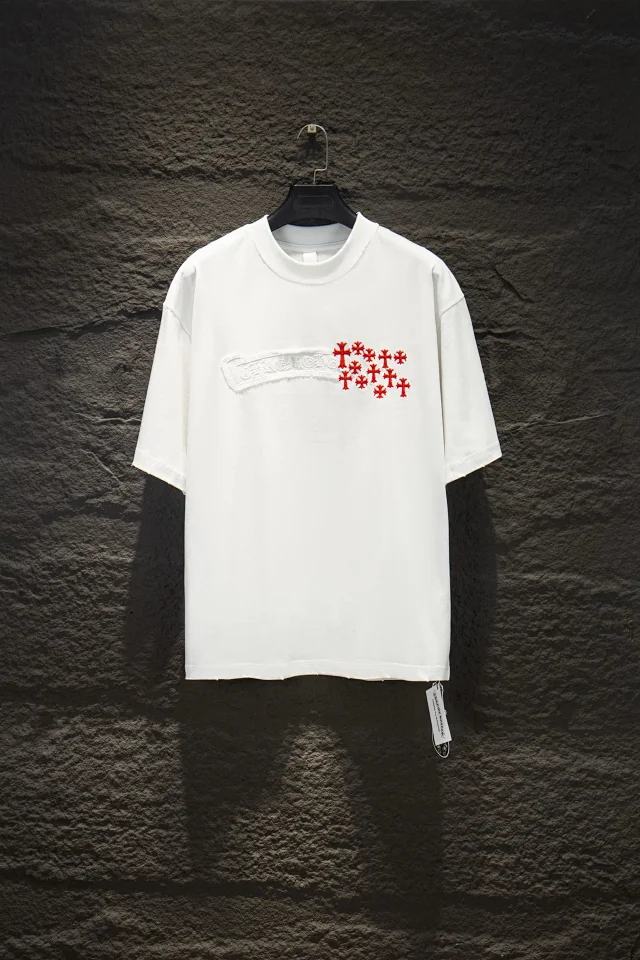 Chrome Hearts T-Shirts Embroidered Cross Motif Short-Sleeve T-Shirt product detail image 3
