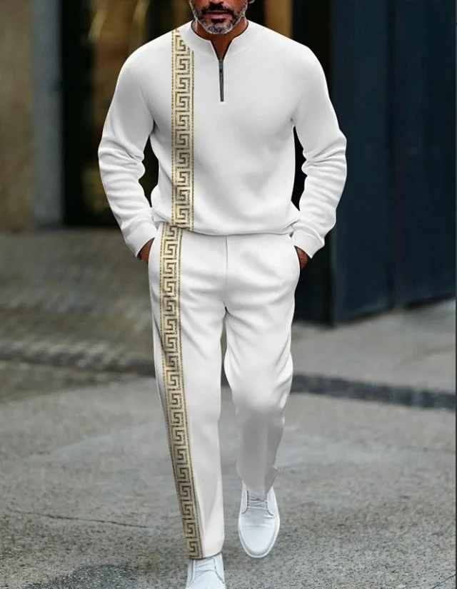 Unbranded Matching Sets Men's Half-Zip Pullover and Trousers Set product detail image 11