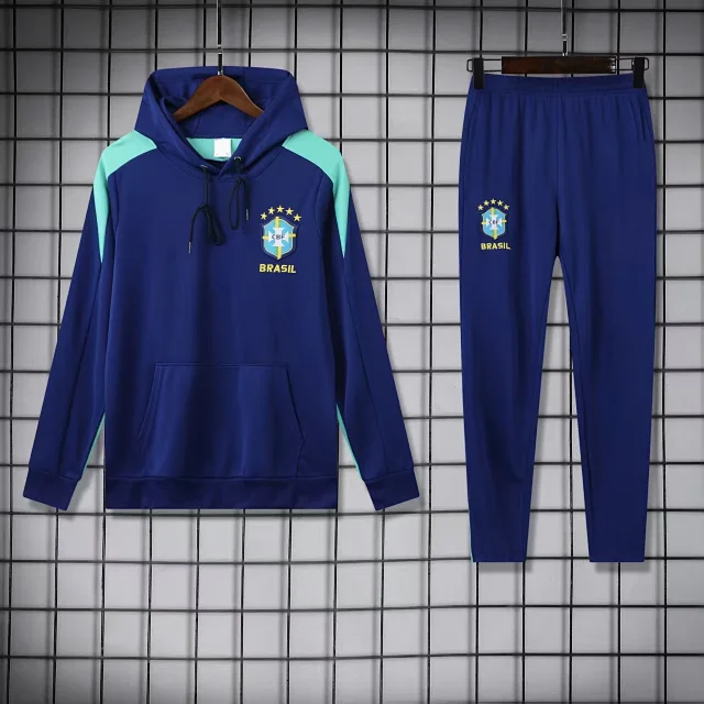 Real Madrid Tracksuits Hooded football crest tracksuit product detail image 5