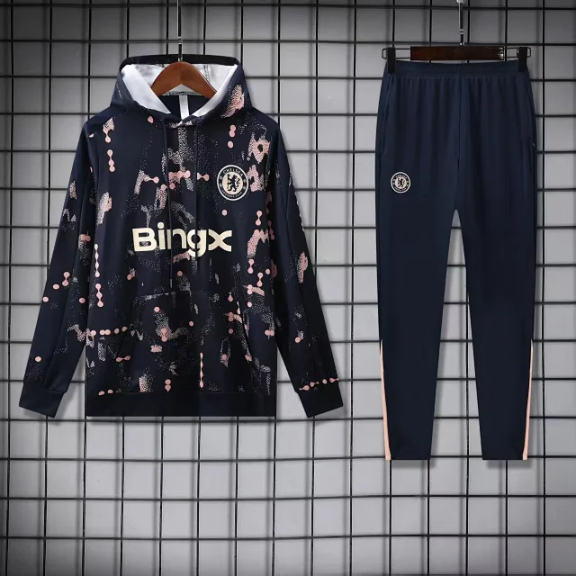 Real Madrid Tracksuits Hooded football crest tracksuit product detail image 9