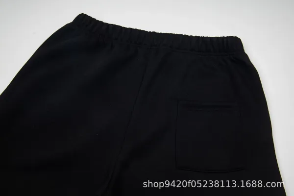 Design Spiderweb Print Black Sweatpants - 7