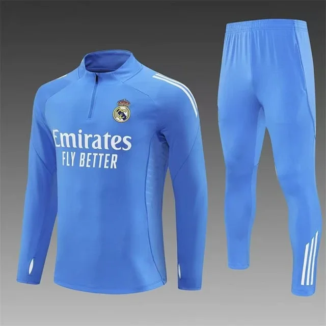 Real Madrid Tracksuits Long-sleeve half-zip football training set product detail image 8