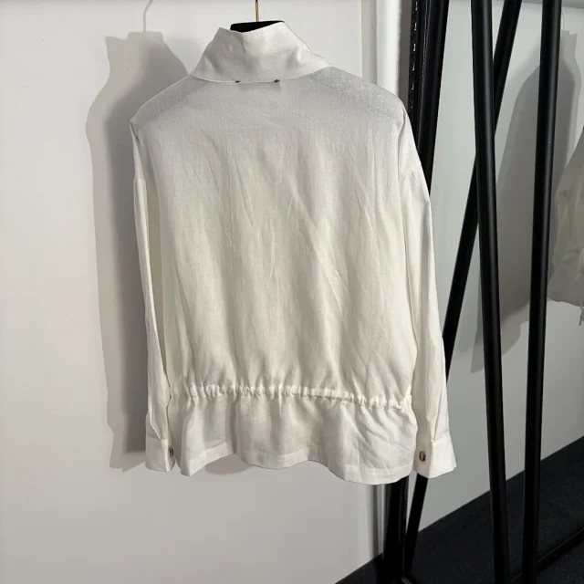 Unbranded Matching Sets Stand-Collar Drawstring-Waist Shirt and Wide-Leg Trousers Set product detail image 4