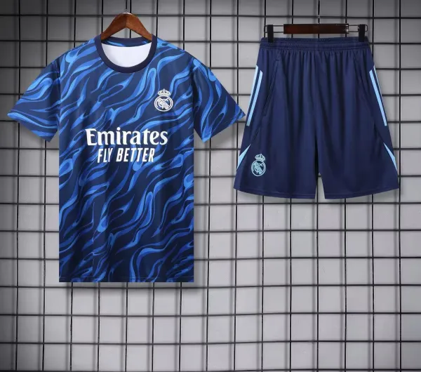 Real Madrid Third Kit 2023-24 White Multicolor Jersey and Black Shorts Set - 8