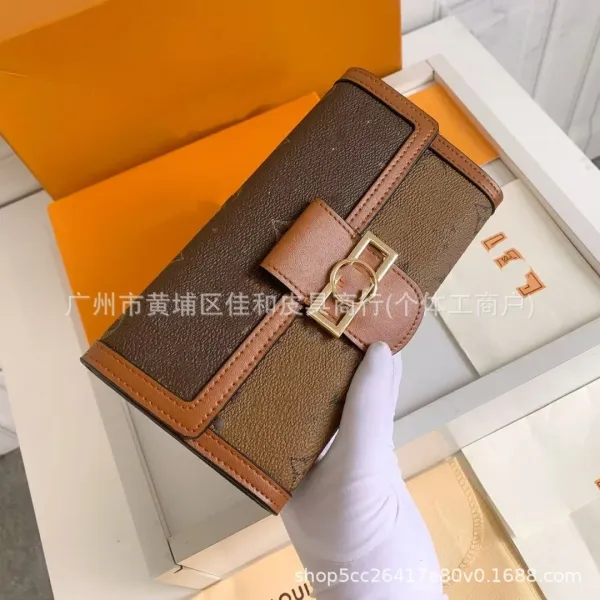 Louis Vuitton Monogram Canvas Long Wallet Brown and Tan - 3