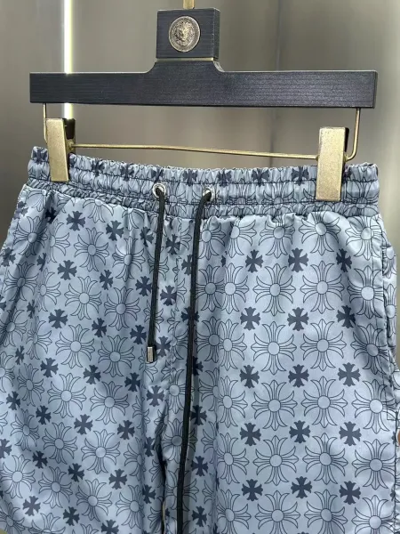 Versace Floral Print Navy Blue Drawstring Shorts - 6