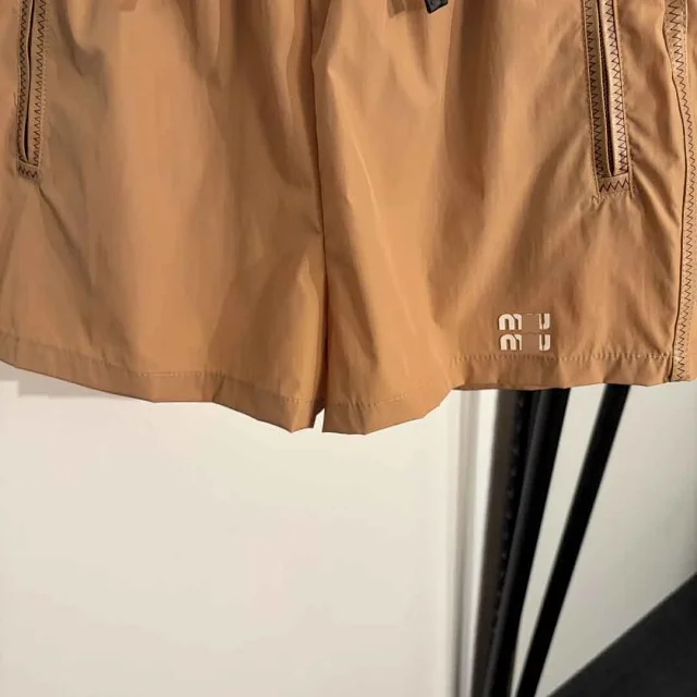Miu Shorts Nylon with elastic drawstring waist and zip pockets product detail image 5