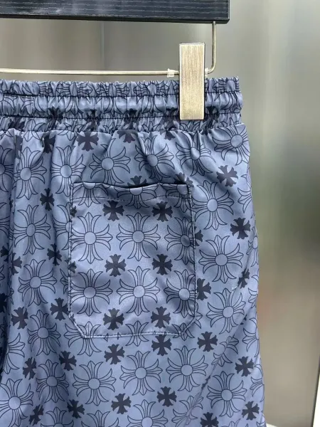 Versace Floral Print Navy Blue Drawstring Shorts - 15