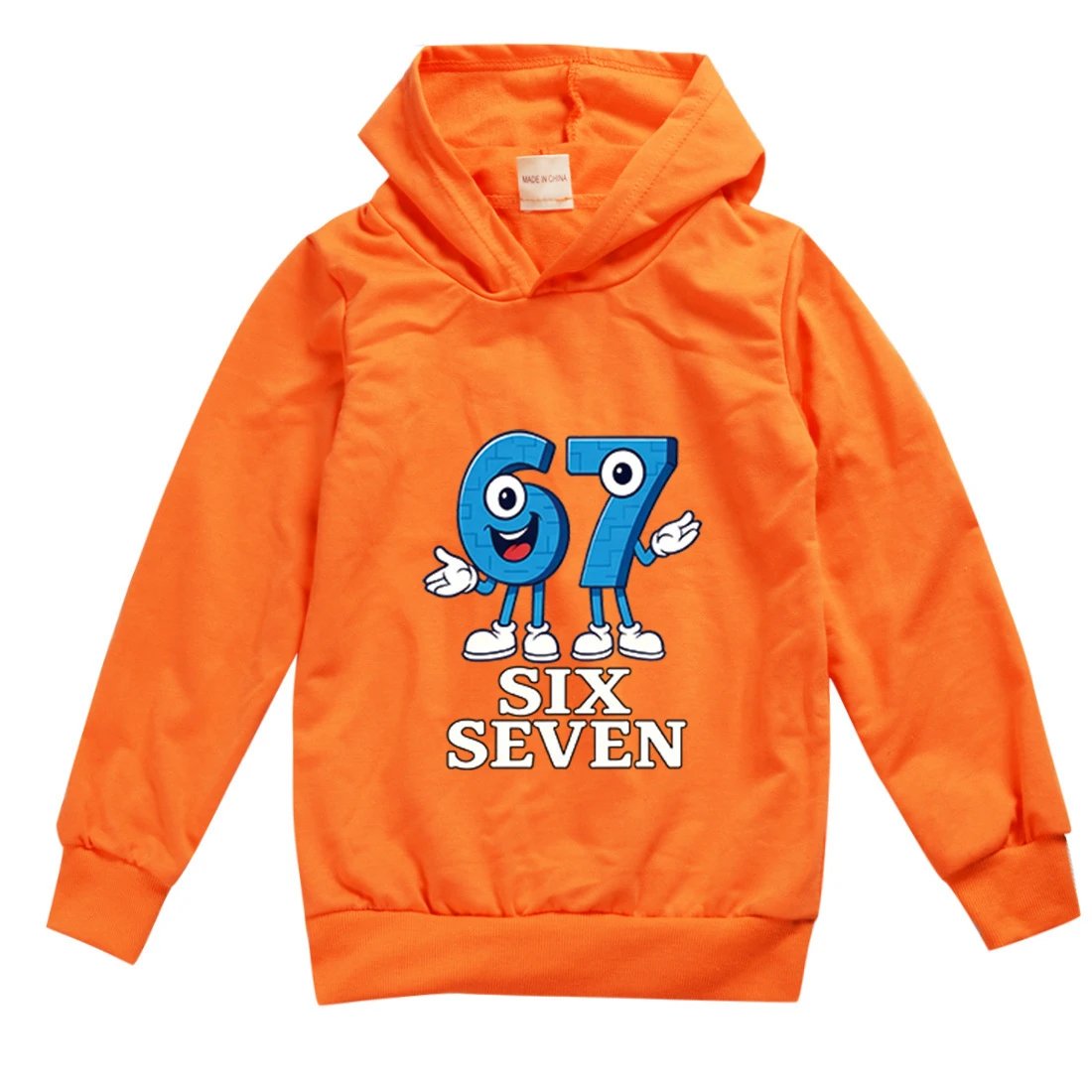 Design 67 Cartoon Number Hoodie Pink Kids Hoodie - 6