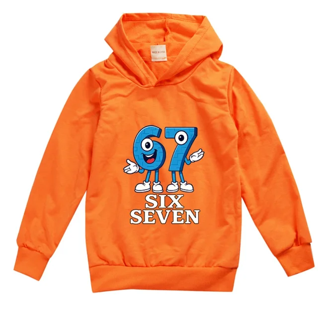 Unbranded Hoodies & Sweatshirts Children's hooded sweatshirt with Six Seven graphic print product detail image 5
