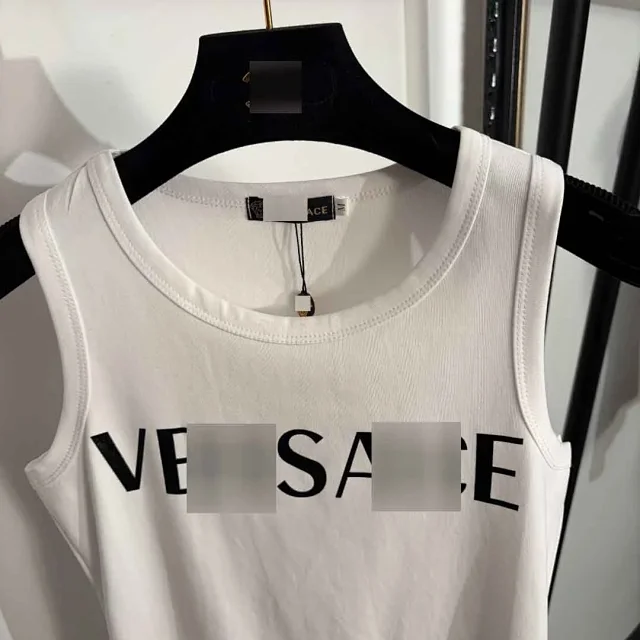 Versace Vests Logo-print sleeveless tank top product detail image 4