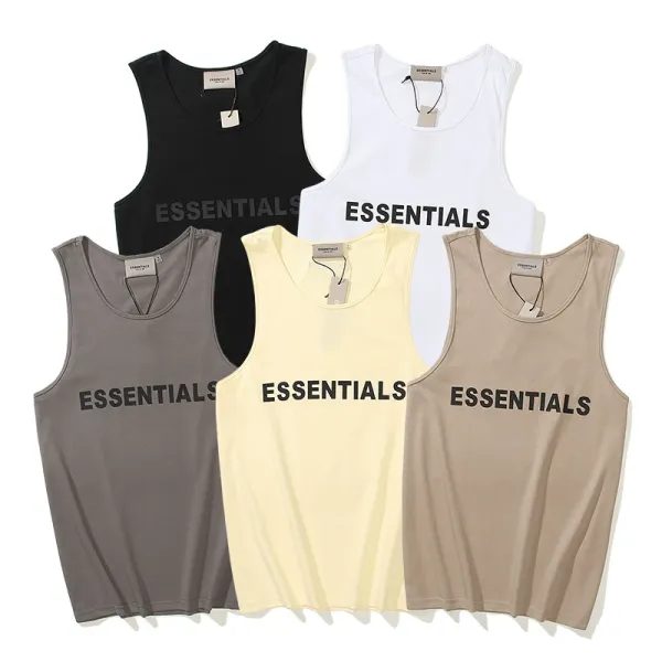 Fear of God Essentials Essentials Logo Graphic Tank Top Gray Vest Top - 4