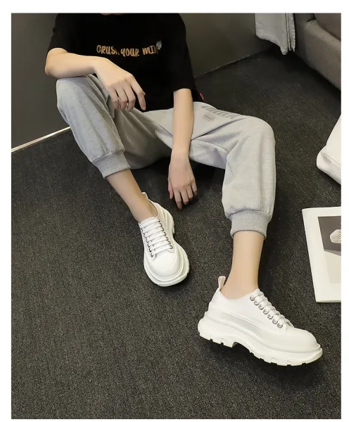 Alexander McQueen Oversized Platform Sneakers Royal Blue and White Chunky Sneakers - 14
