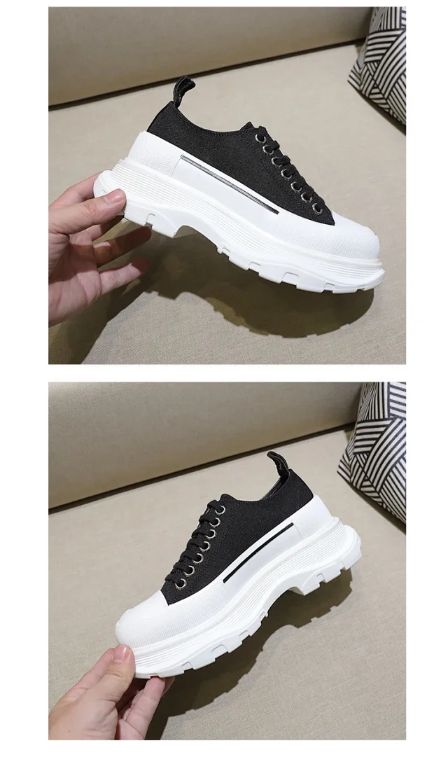 Unbranded Sneakers Low-Top Canvas with Chunky Lug Sole product detail image 29
