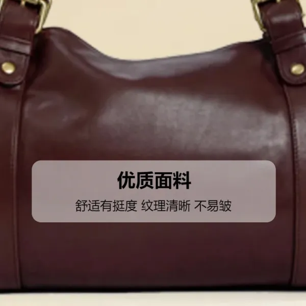 Design Duffle Bag Black Leather - 4