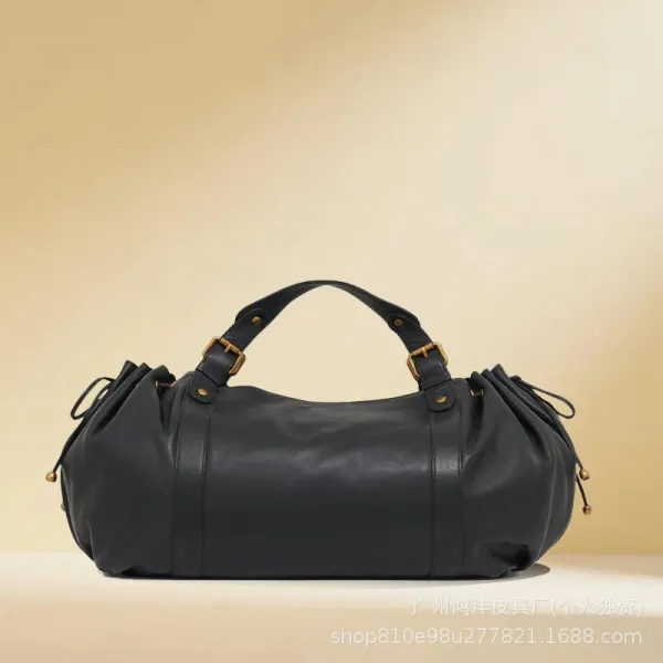 Design Duffle Bag Black Leather - 12
