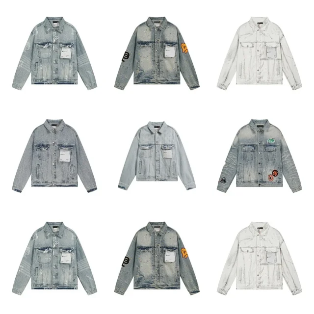 Purple Brand Jackets Washed graphic denim product detail image 1