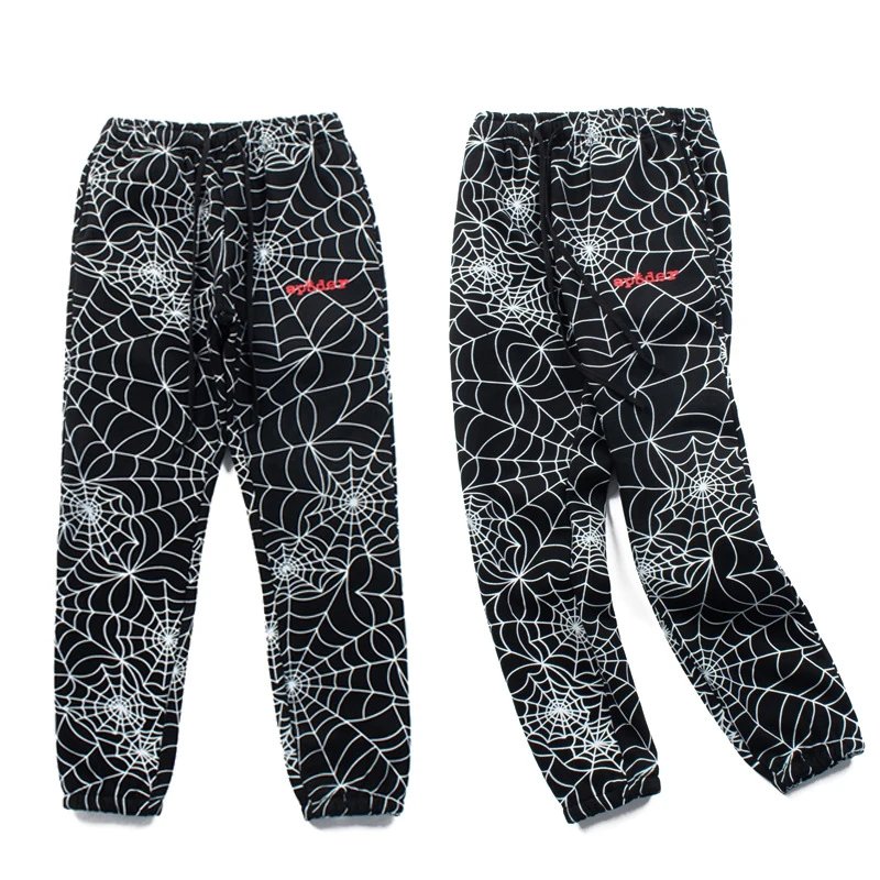 Corteiz Spiderweb Print Sweatpants Black - 6
