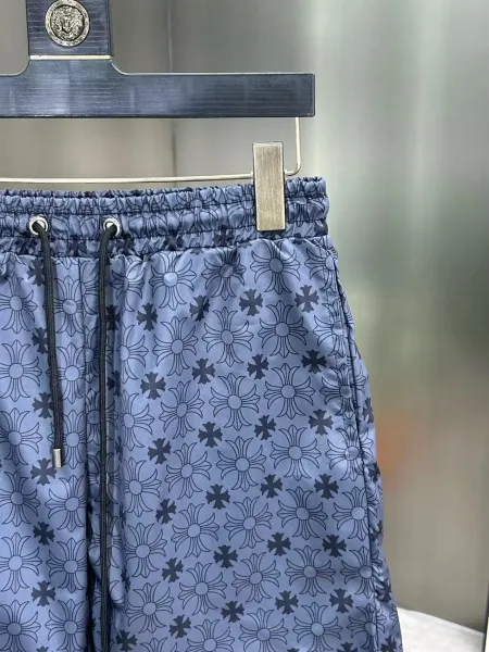 Versace Floral Print Navy Blue Drawstring Shorts - 20