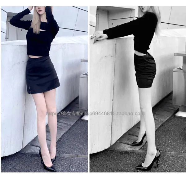 Saint Laurent Opyum Black Leather Stiletto Heels - 9