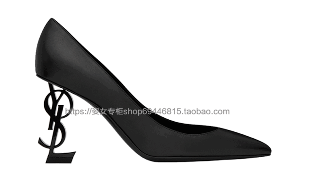 Saint Laurent High Heels Pointed-Toe Pumps with YSL Monogram product detail image 25