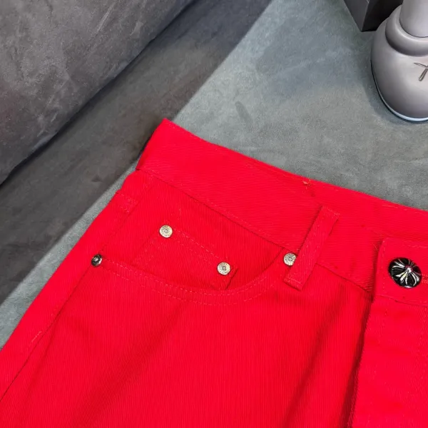 Chrome Hearts x Denim Tears Red Cross-Embroidered Jeans - 10
